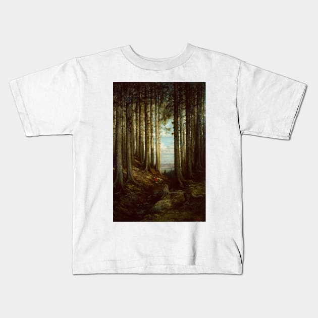 Alpine Scene by Gustave Dore Kids T-Shirt by Classic Art Stall